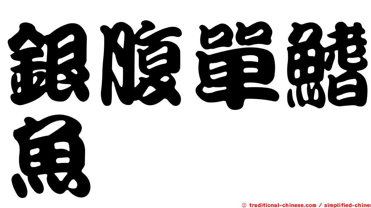 銀腹單鰭魚