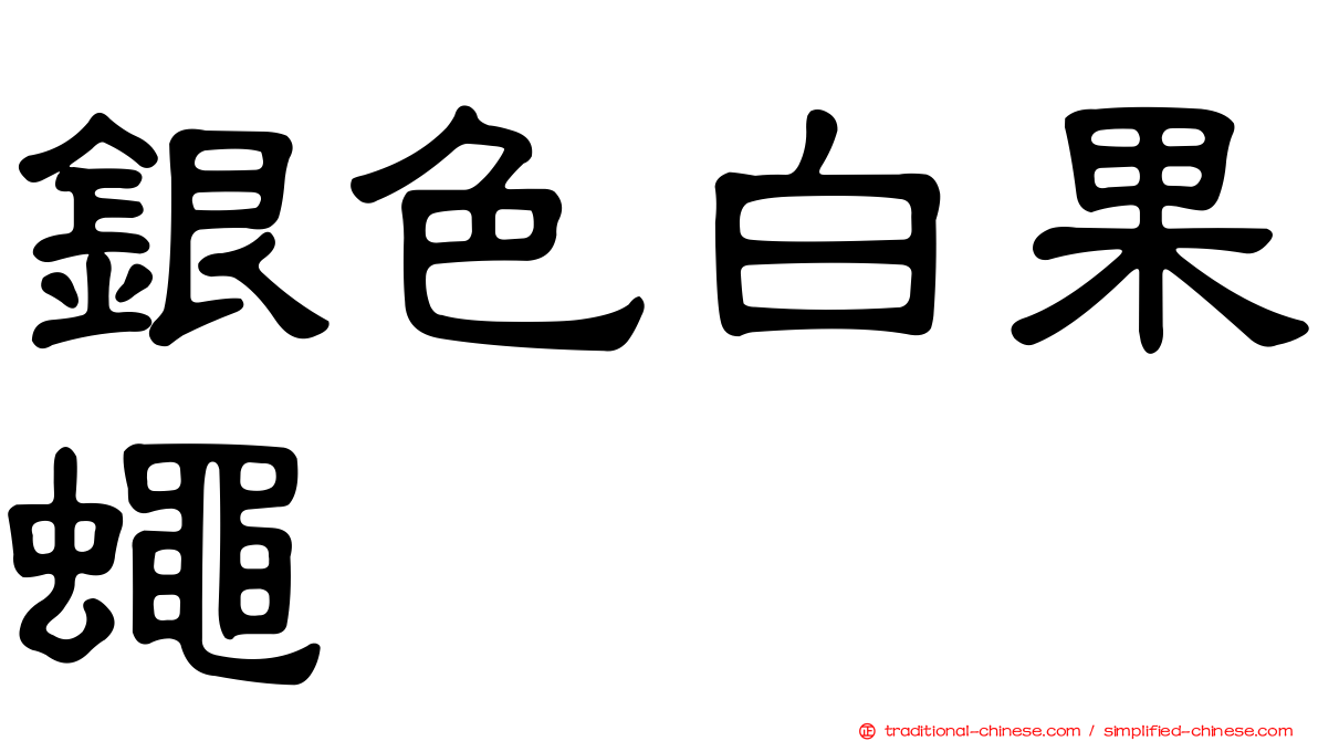 銀色白果蠅