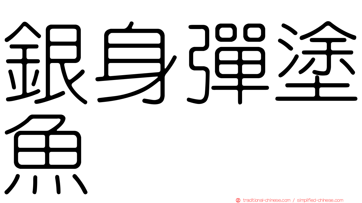 銀身彈塗魚