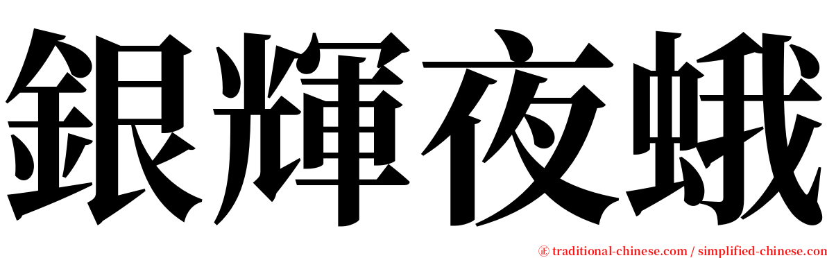 銀輝夜蛾 serif font