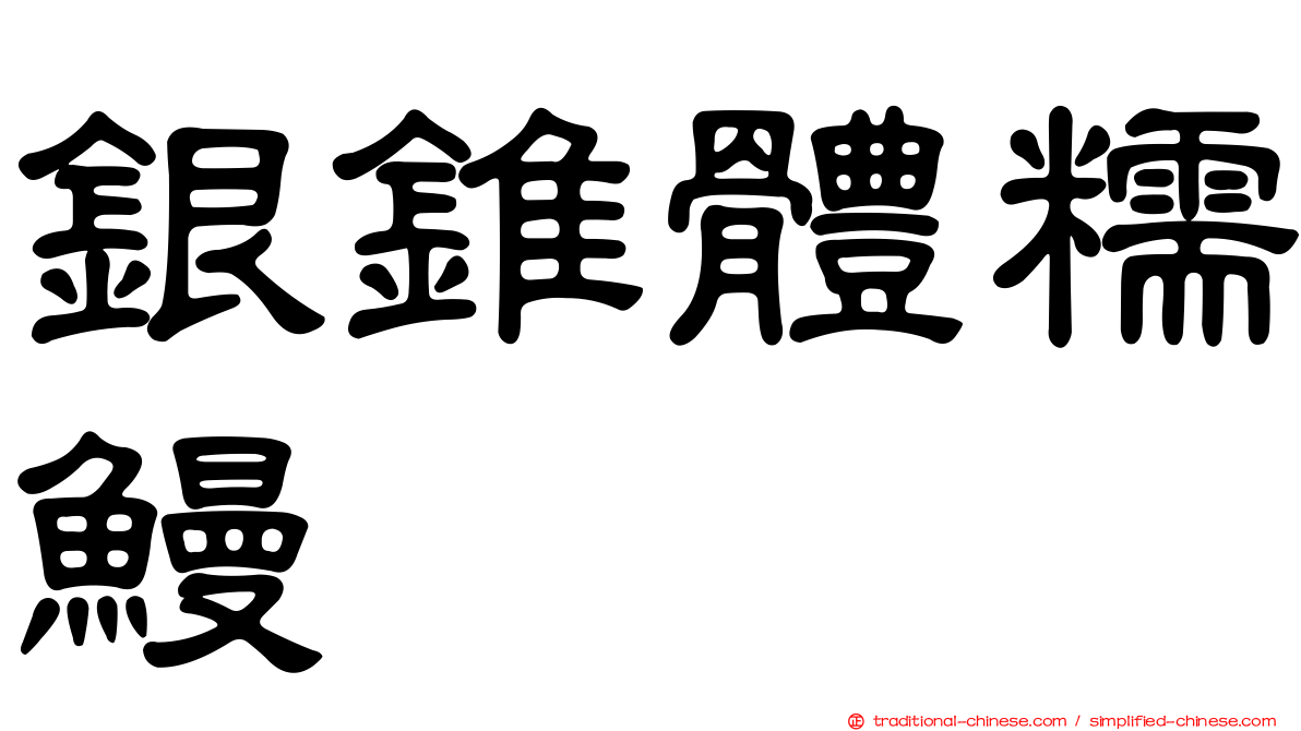 銀錐體糯鰻