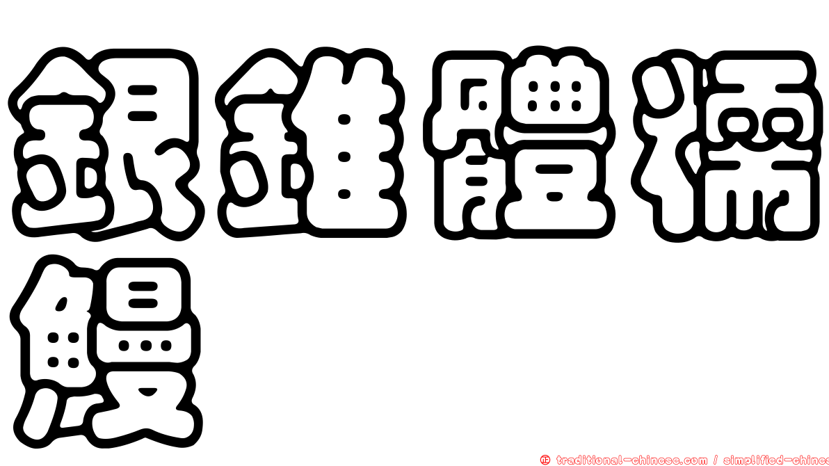 銀錐體糯鰻