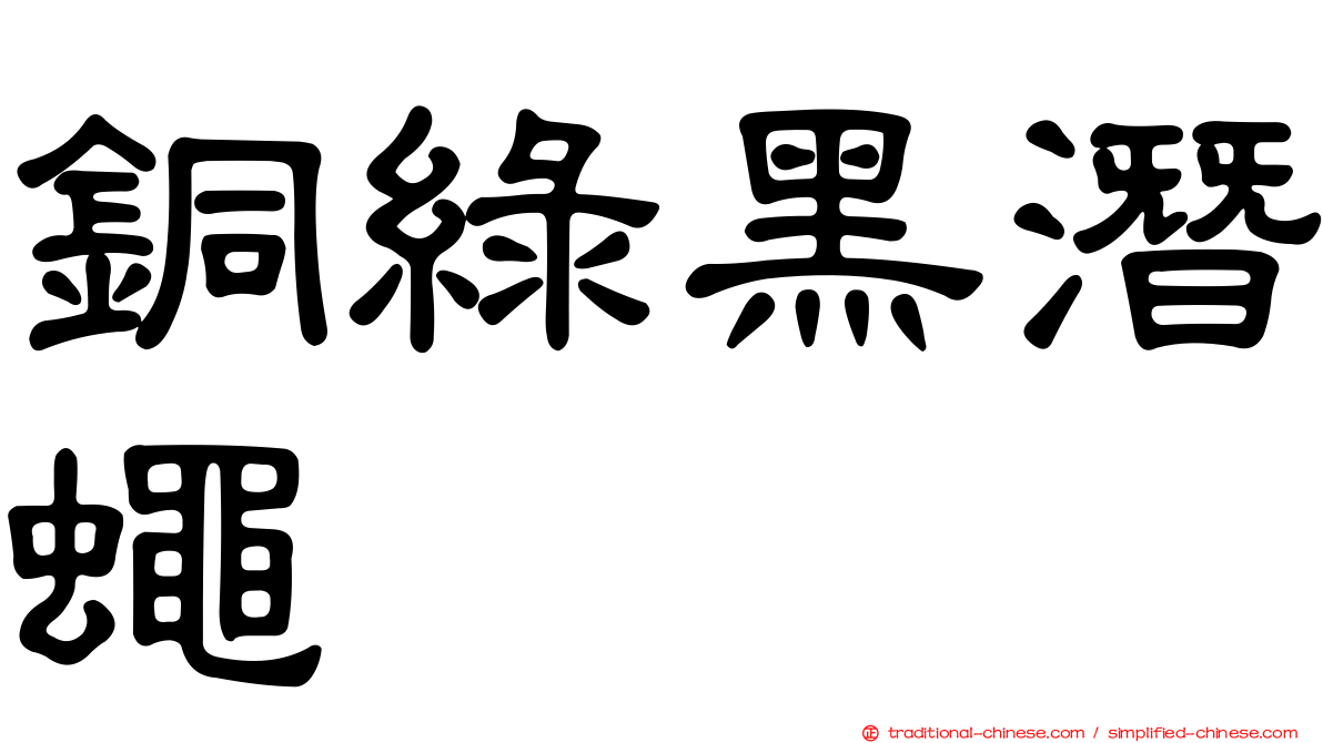 銅綠黑潛蠅