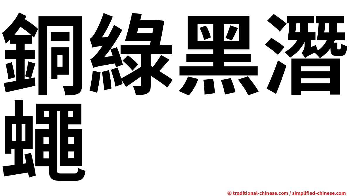 銅綠黑潛蠅
