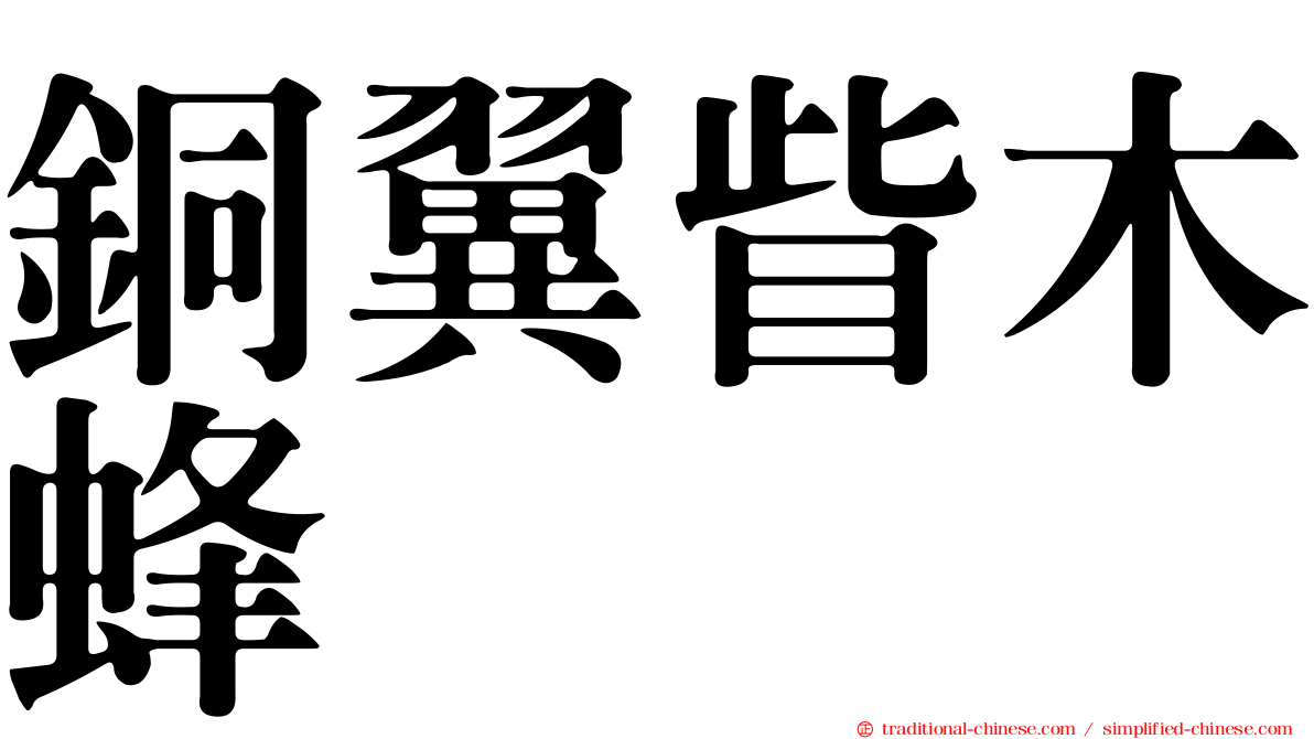 銅翼眥木蜂