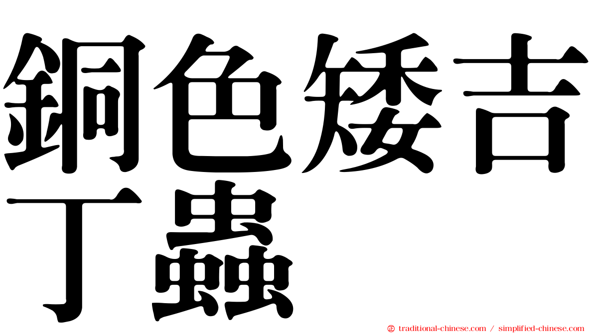 銅色矮吉丁蟲
