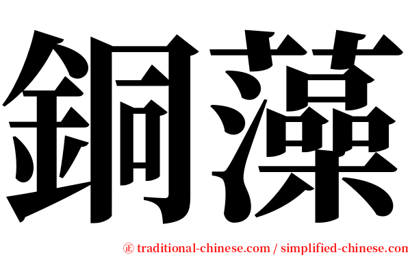 銅藻 serif font