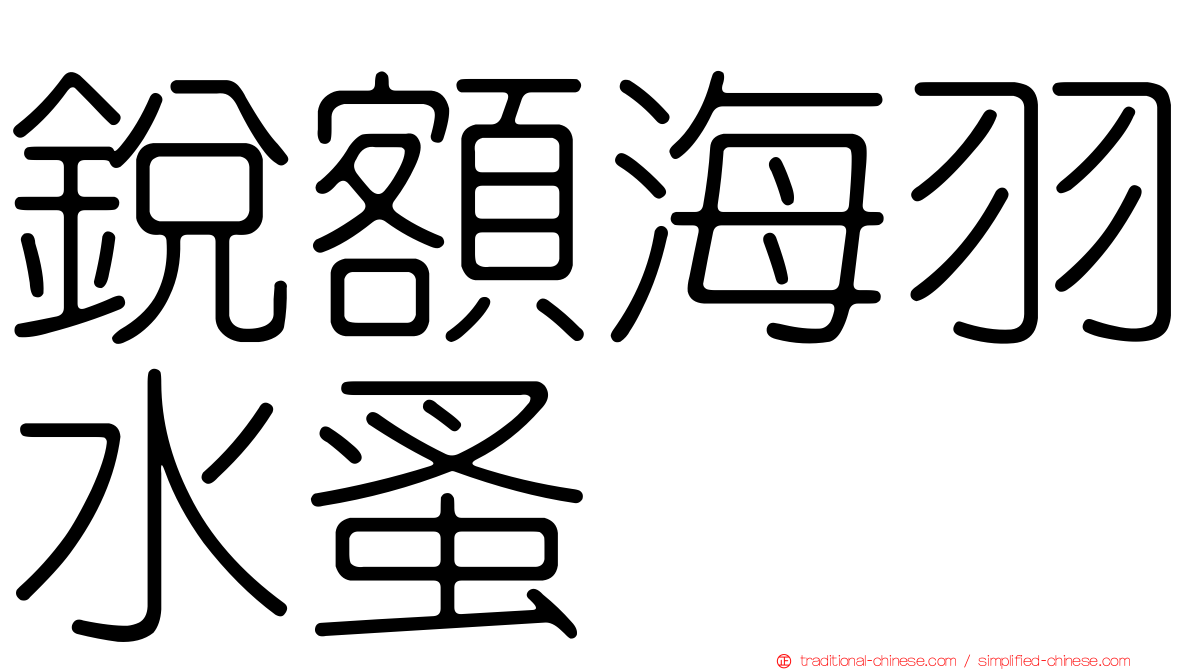 銳額海羽水蚤