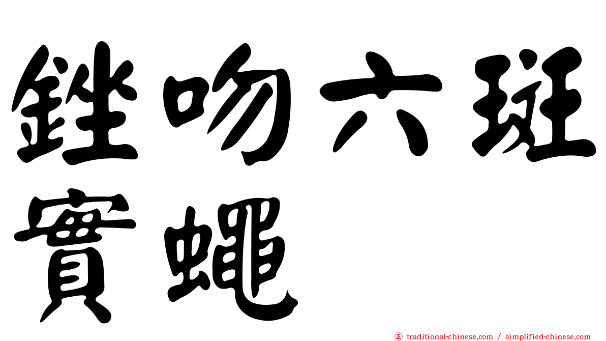 銼吻六斑實蠅