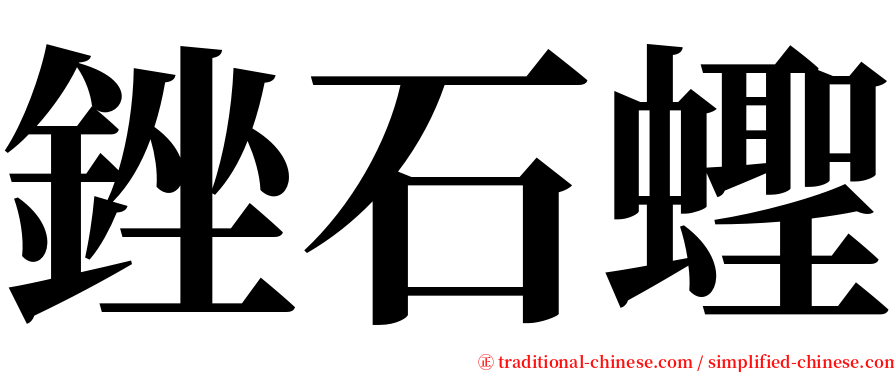 銼石蟶 serif font
