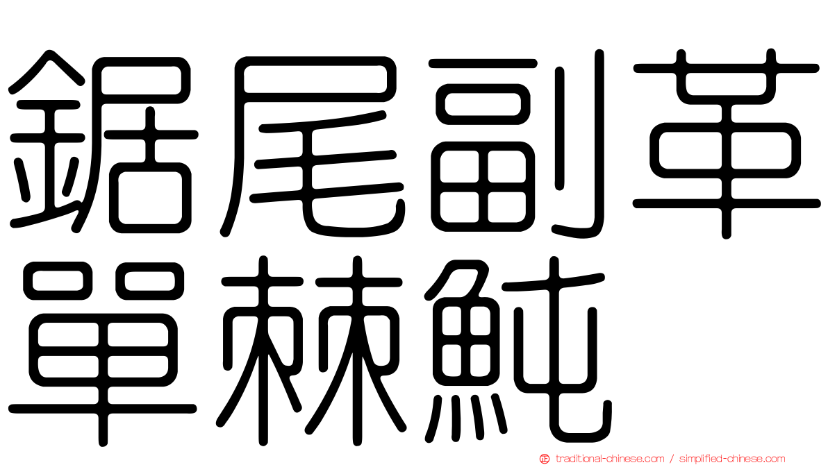 鋸尾副革單棘魨