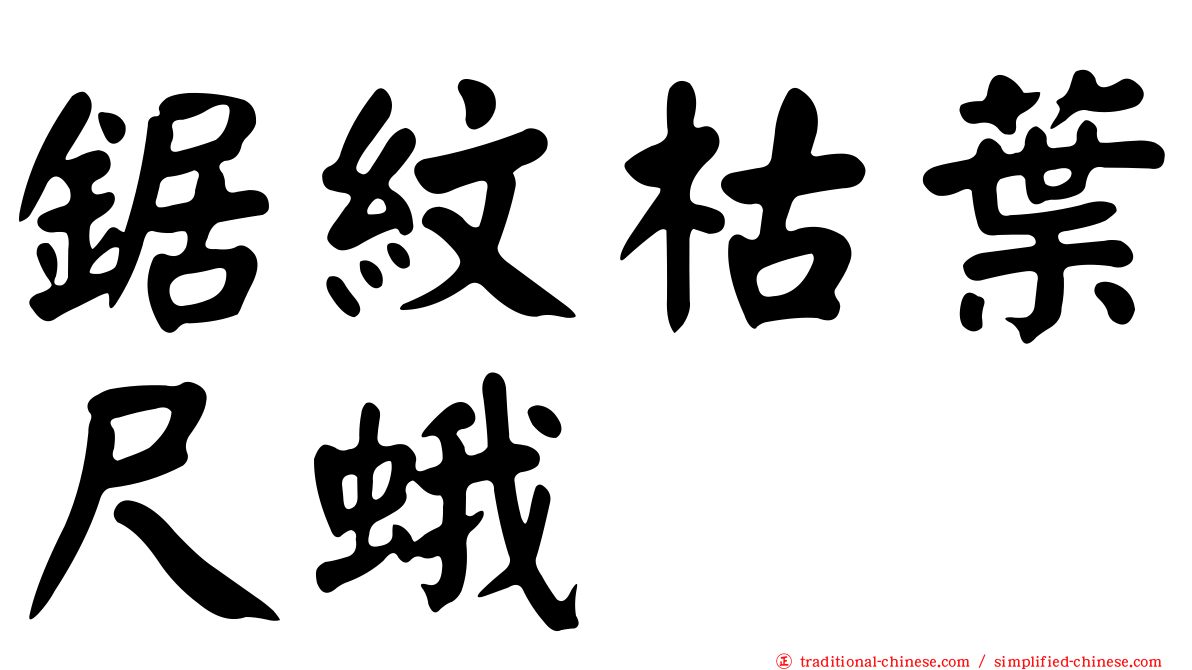 鋸紋枯葉尺蛾