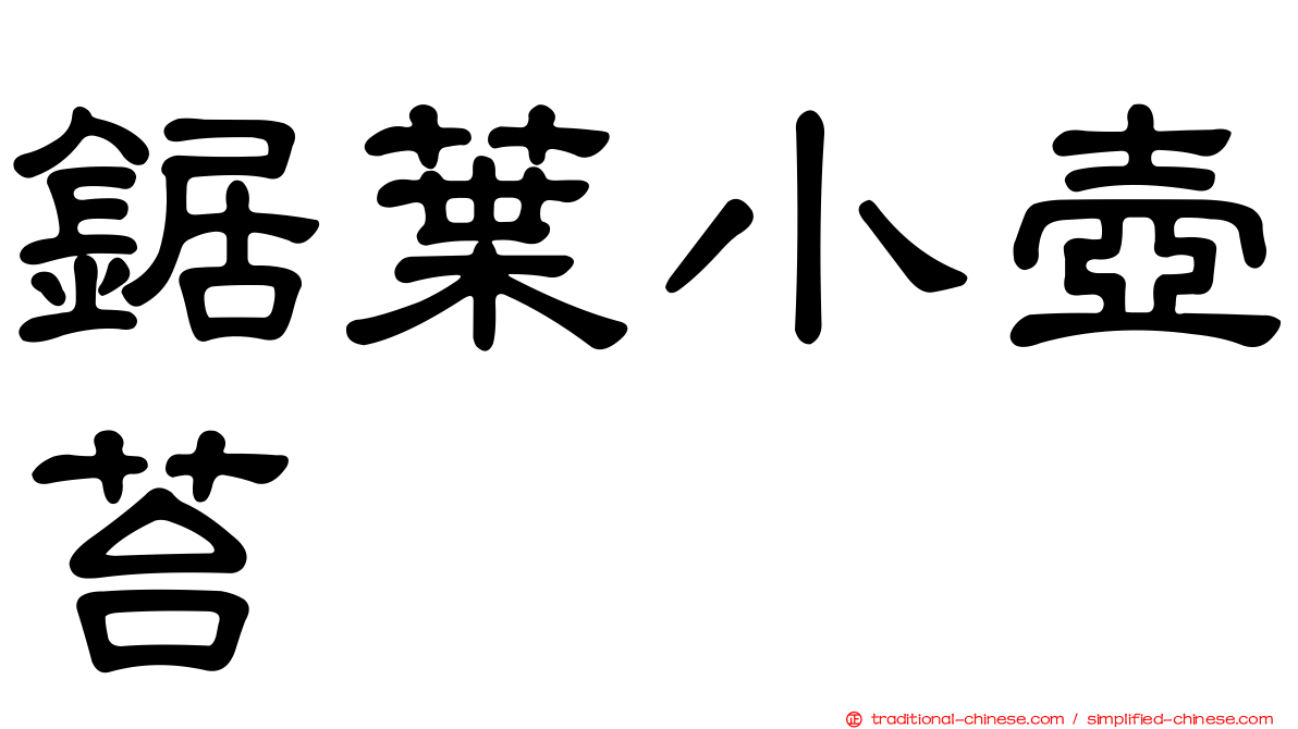 鋸葉小壺苔