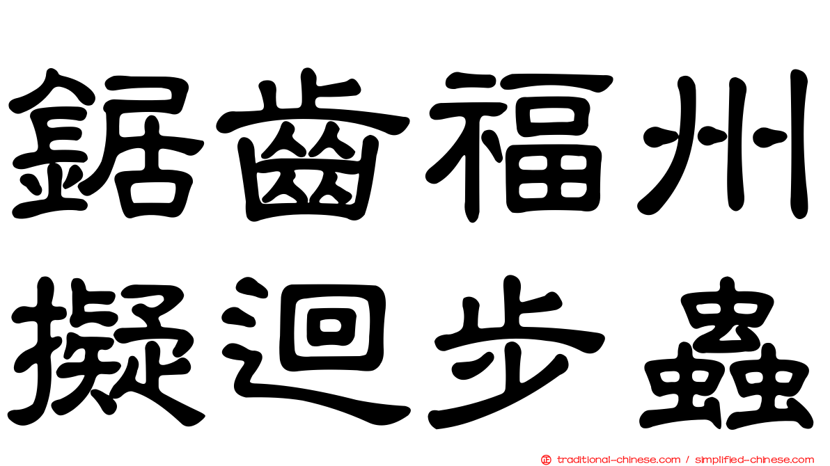 鋸齒福州擬迴步蟲