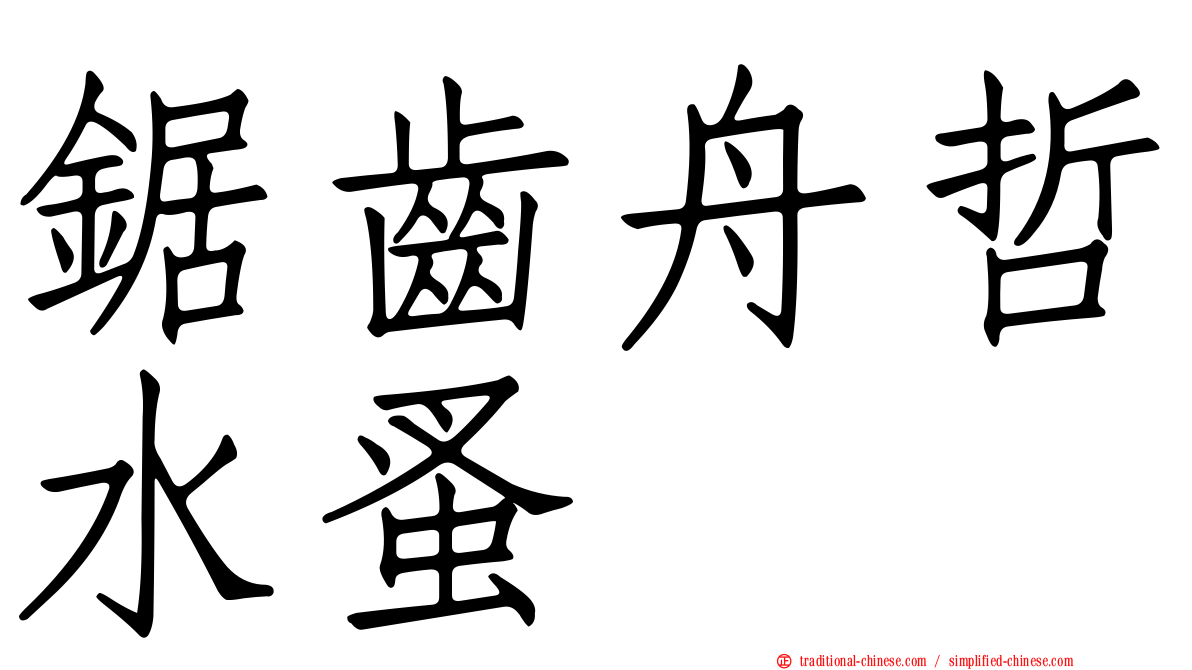 鋸齒舟哲水蚤