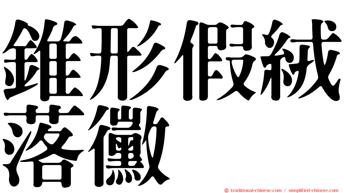 錐形假絨落黴