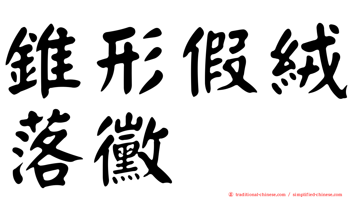 錐形假絨落黴
