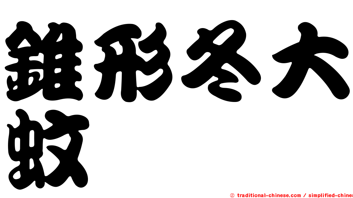 錐形冬大蚊