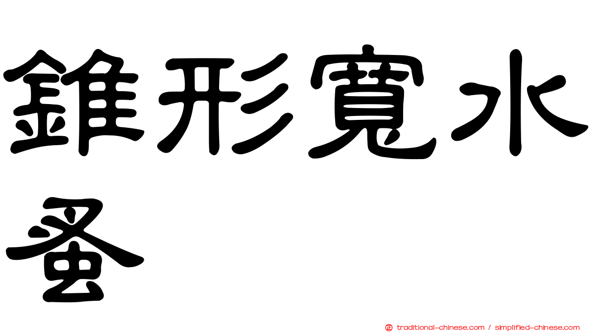 錐形寬水蚤
