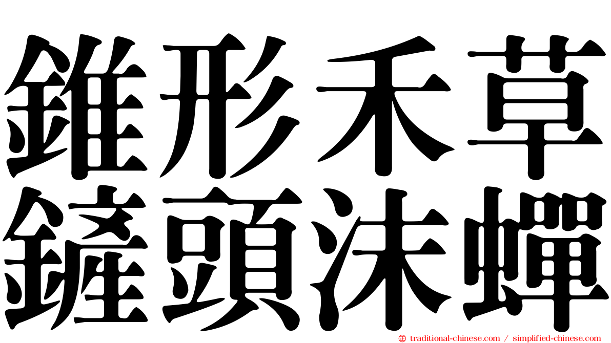 錐形禾草鏟頭沫蟬