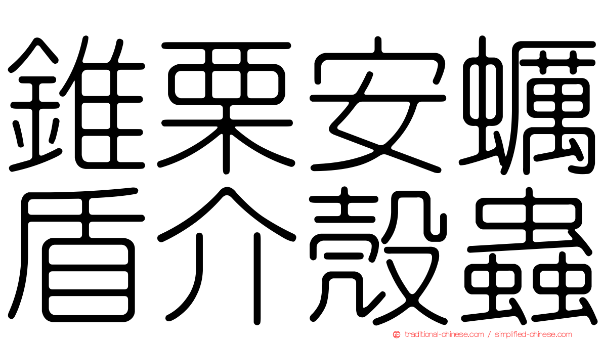 錐栗安蠣盾介殼蟲