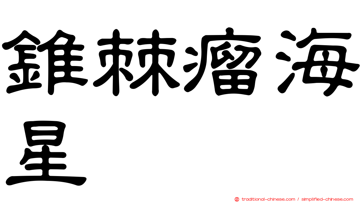 錐棘瘤海星