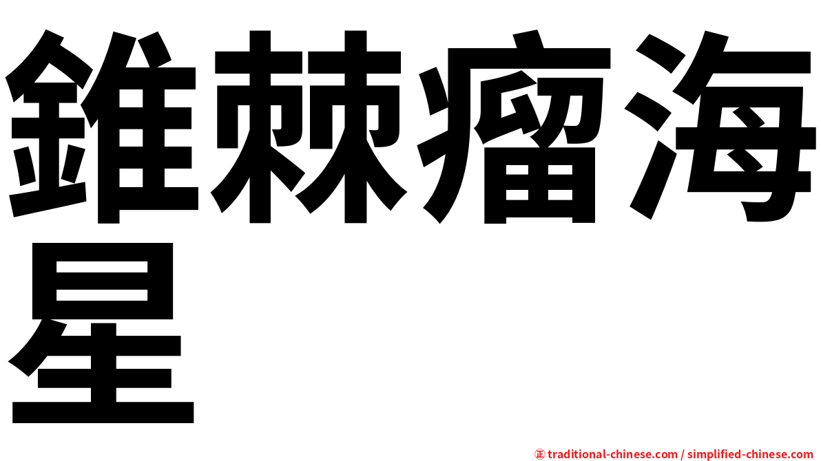 錐棘瘤海星