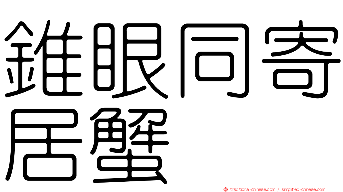 錐眼同寄居蟹