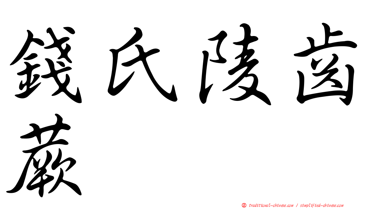 錢氏陵齒蕨