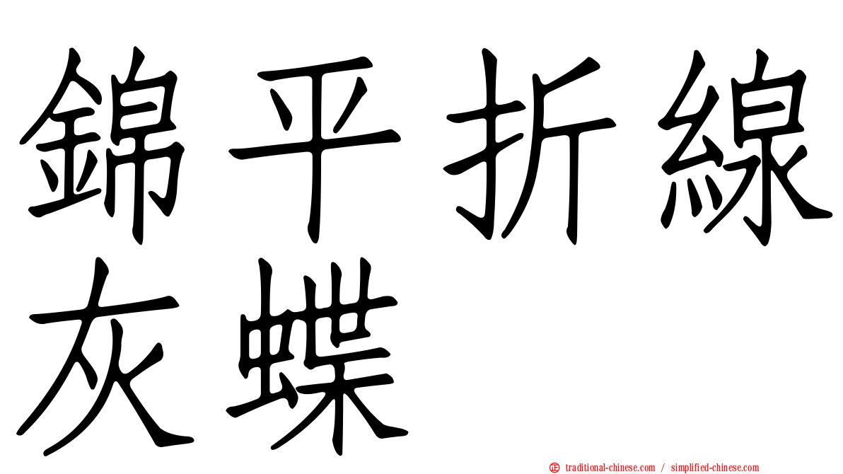 錦平折線灰蝶