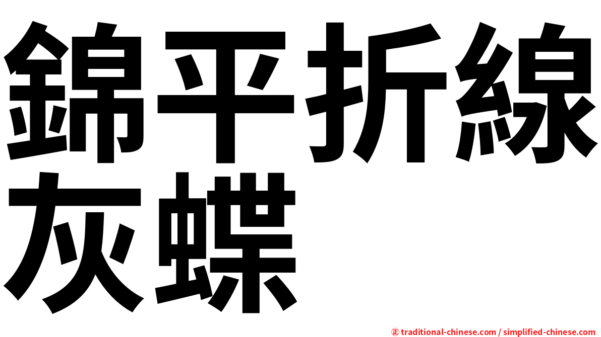 錦平折線灰蝶
