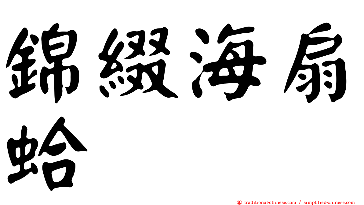 錦綴海扇蛤