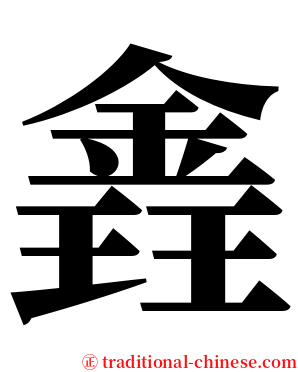 錱 serif font