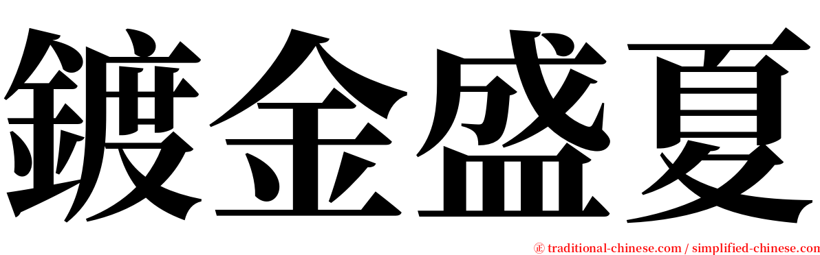 鍍金盛夏 serif font