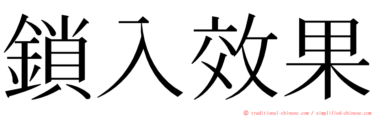 鎖入效果 ming font