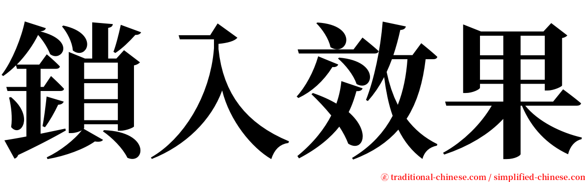 鎖入效果 serif font