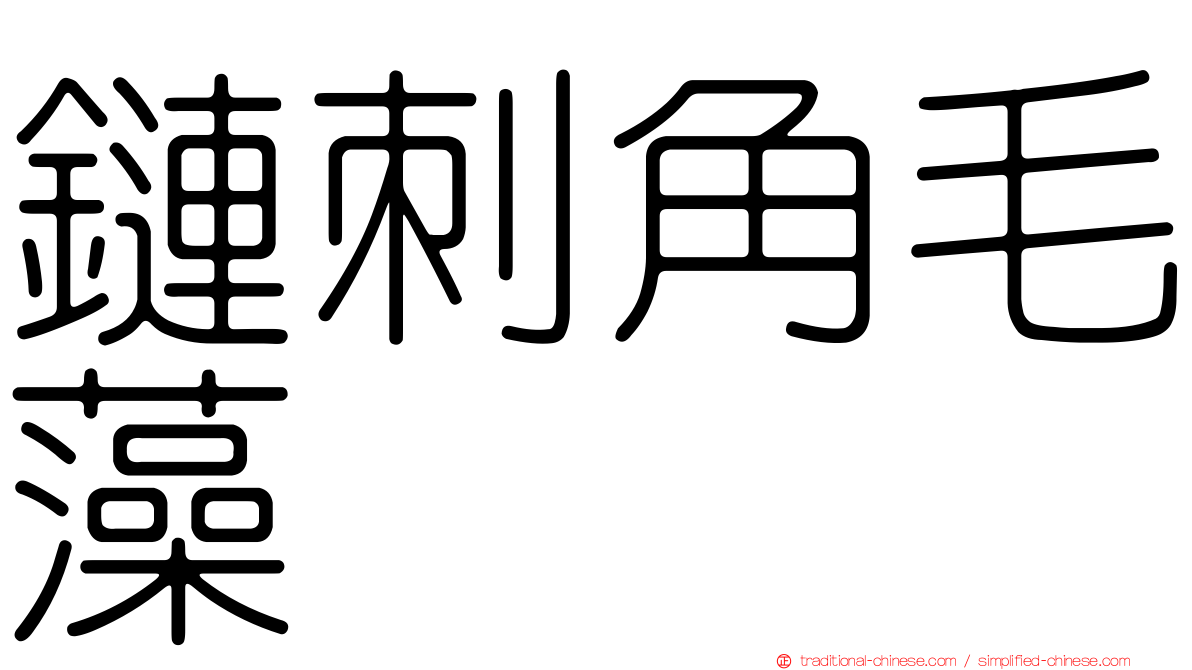 鏈刺角毛藻