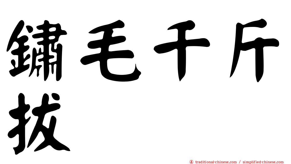 鏽毛千斤拔