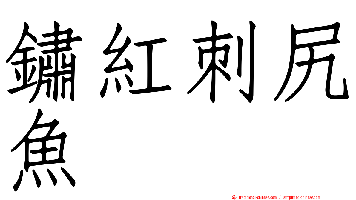 鏽紅刺尻魚
