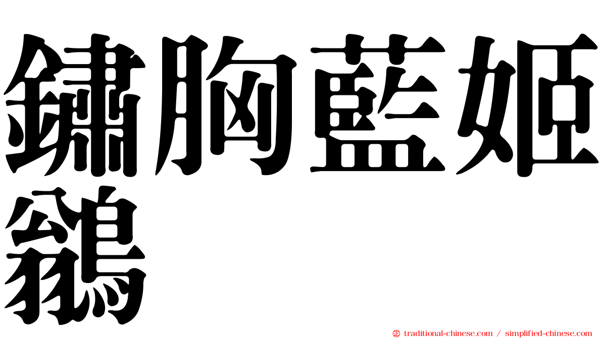 鏽胸藍姬鶲