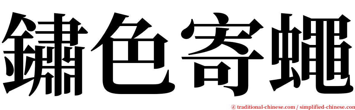 鏽色寄蠅 serif font