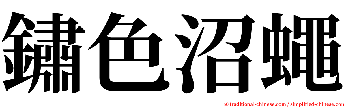 鏽色沼蠅 serif font