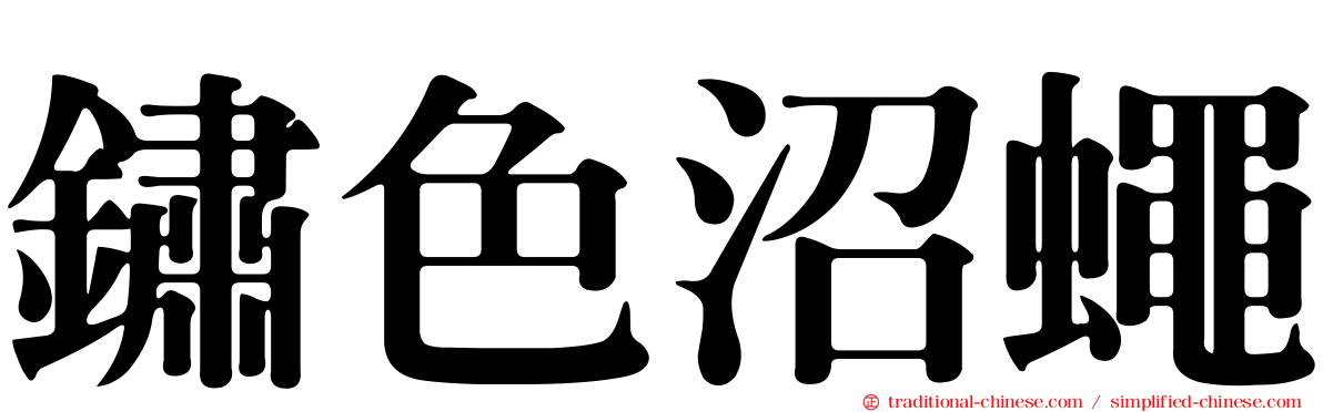 鏽色沼蠅