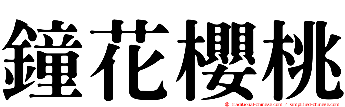 鐘花櫻桃