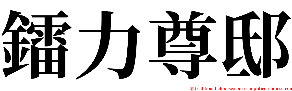 鐳力尊邸 serif font