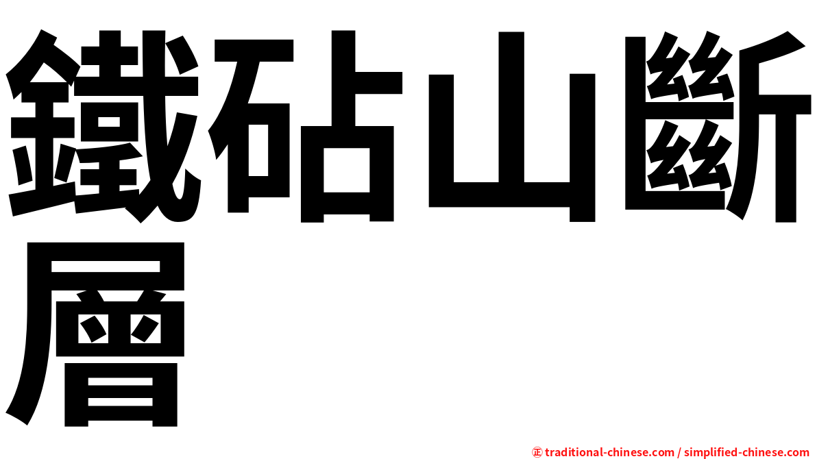 鐵砧山斷層