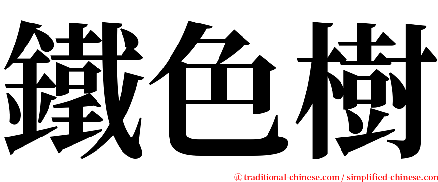 鐵色樹 serif font