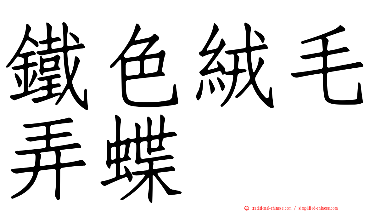 鐵色絨毛弄蝶