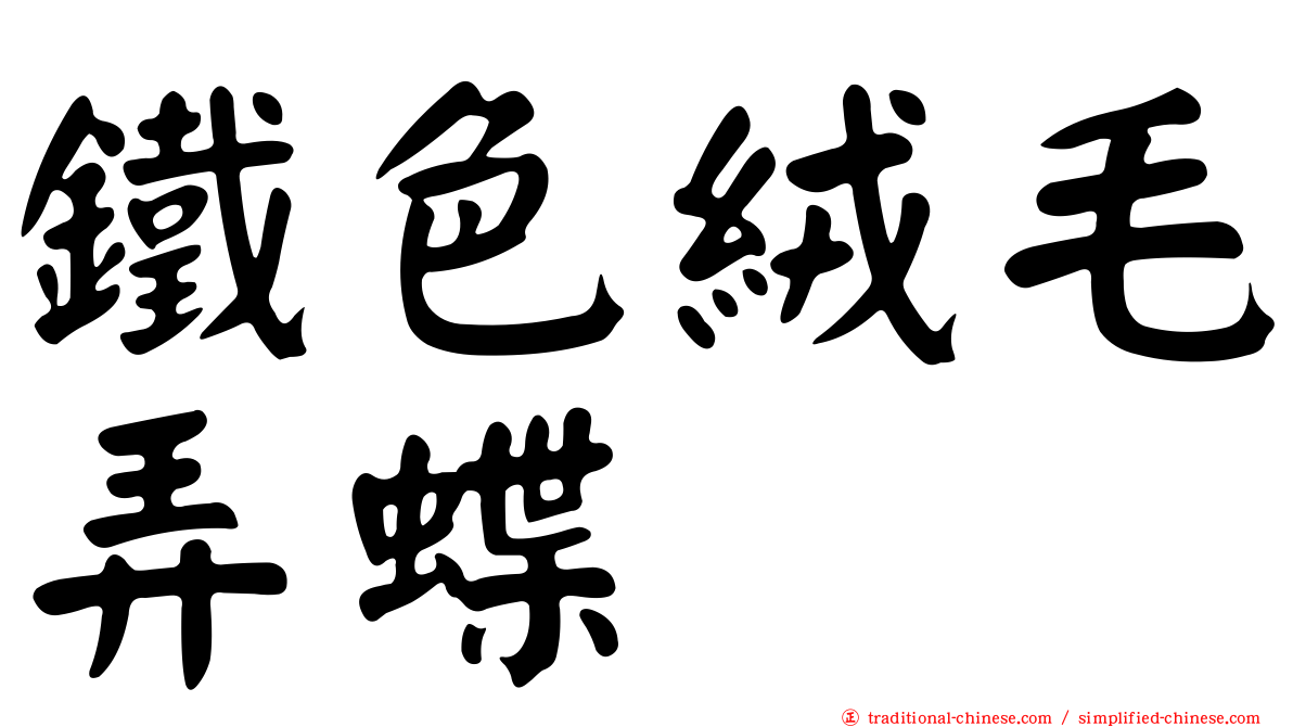 鐵色絨毛弄蝶