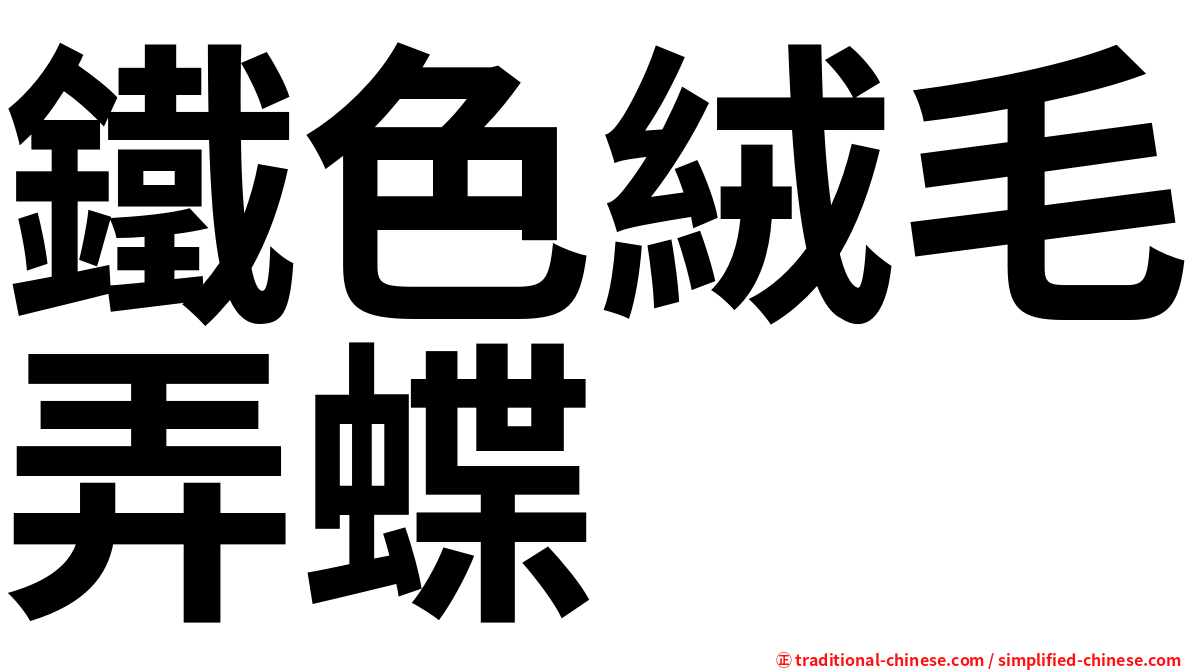 鐵色絨毛弄蝶